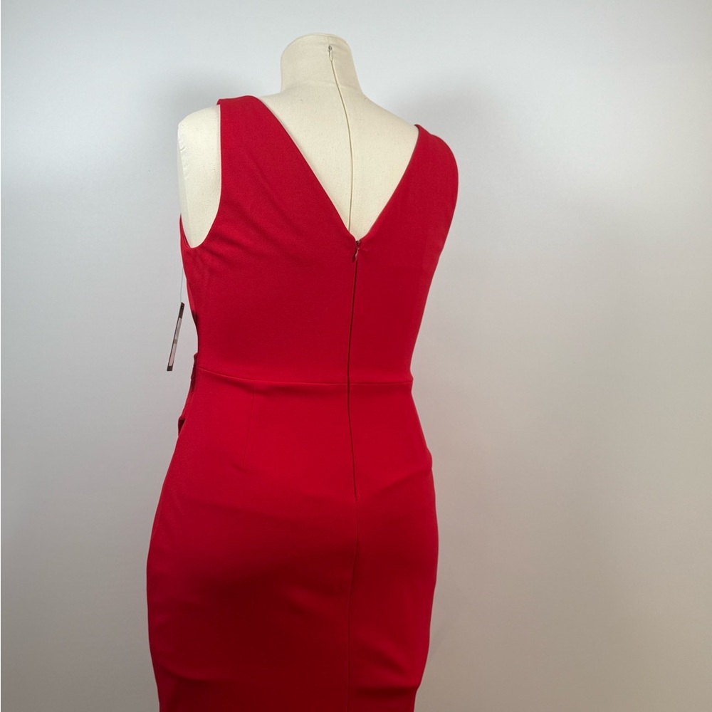 Guess V-Neck Asymmetrical Dress in Red Macy’s size 14 - Picture 6 of 7